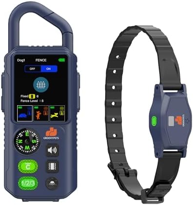 Wireless Dog Fence with Remote Training Collar, 1100 Yard Range, Waterproof E-Collar, 3 Training Modes, Compass & Flashlight for Medium Large Dogs