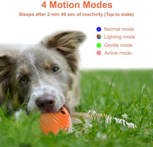 Interactive Dog Ball - Smart Toy for Small and Medium Dogs, Automatic Moving Ball, Rotating & Bouncing, Durable TPU+PC Shell, Toys That Keep Dogs Busy, for Dog (Orange)