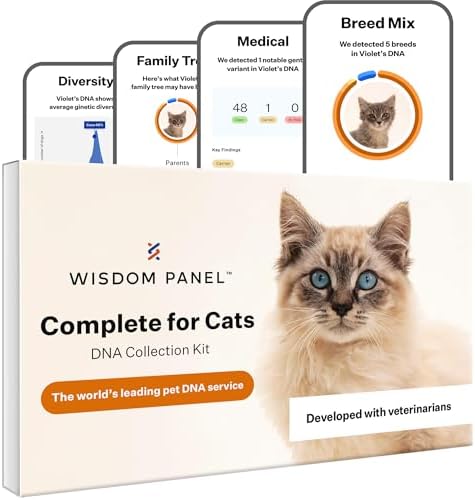 Wisdom Complete Cat DNA Test Panel for Full Health, Properties and Adventures - White