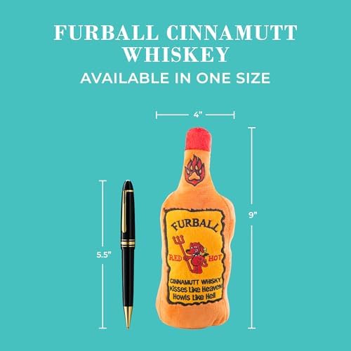 Haute Diggity Dog Furball Bottle Plush Dog Toy, Drink Parody Chew Toys