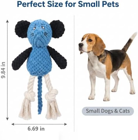 Squeaky Plush Interactive Dog Toy for Small Dogs