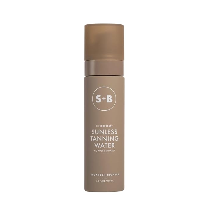 SUGARED + BRONZED Sunless Tanning Water - No Added Bronzer, FlexExpress® Formula, Self-Tanner for Face & Body, Lightweight, Hydrating, Clean Ingredients, Long-Lasting, Suits All Skin Types (4 Fl Oz)