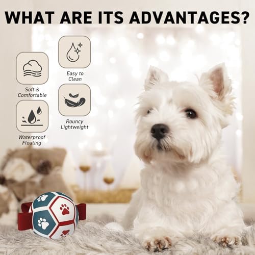 QDAN Small Dog Toys, Puppy Balls, Dog Balls with Straps for Small Breed