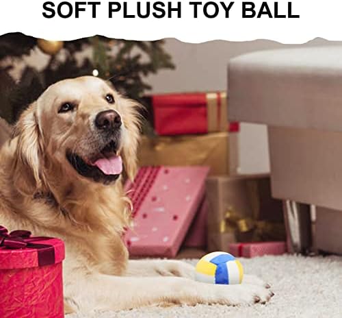 Dog Toys Balls - Chewable Plush Volleyball for Dogs, Soft Pet Ball