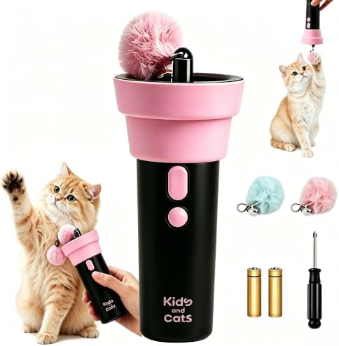 Kids and Cats Interactive Cat Toy Ball Launcher Electric Cat Teaser Rope