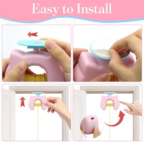 Cat Toys Interactive, Kitten Hanging Toys for Indoor Cats with 1*Caterpillar & 2*Flying Bird Toy, Automatic Door Frame Cat String Toy for Bored Indoor Adult Cats,Detachable,Rechargeable Design
