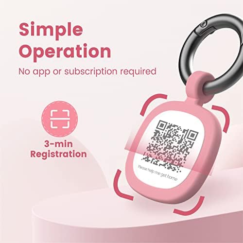 Pawaii Dog ID Tag, Silent Silicone QR Code Tag, Scan Alerts, No App, 1 Pack