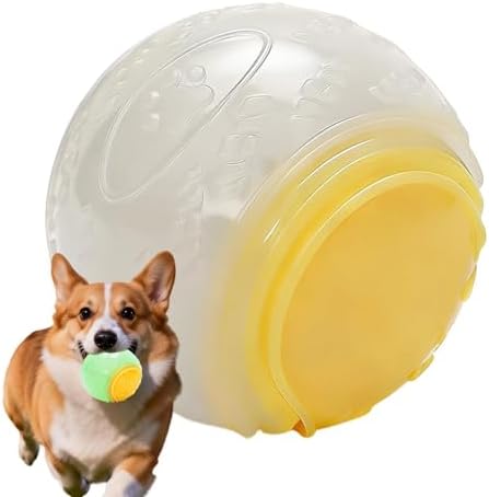 Glow Balls for Dogs Rubber Glow Squeaky Interactive Fun Toys