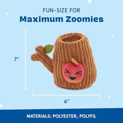 BarkBox Them Apples 3-in-1 Interactive Plush Dog Toy | Squeaky Dog Chew Toy with Crinkle Layers - For Small Dogs and Puppies