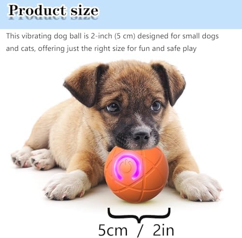 IRIDESCENT Interactive Dog Toys Dog Balls Activated Automatic Rolling Ball for Puppy Small Dogs Smart Jumping Automatic Moving Bouncing and Rotating Ball Vibrating Keep Them Busy