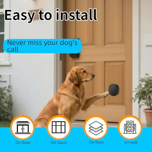 Colorful Doggy Door Bell Wireless, Potty Training Bells for Dogs and Dog Bells to Go Outside, Puppy Clicker with Adjustable Volume,Training Behavior Aid, Door Bell Wireless Essential