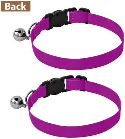 2 Pack Kitten Collars Purple Pink Gradient Collar with Bell for Dog Puppy, Adjustable 10.6 to 17.1 Inches