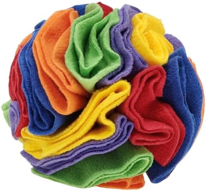 Snuffle Ball for Dogs, Interactive Dog Toys, Rainbow, Small