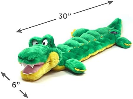 Outward Hound Squeaker Matz Plush Gator Dog Toy, 16 Squeakers, XL, 27"