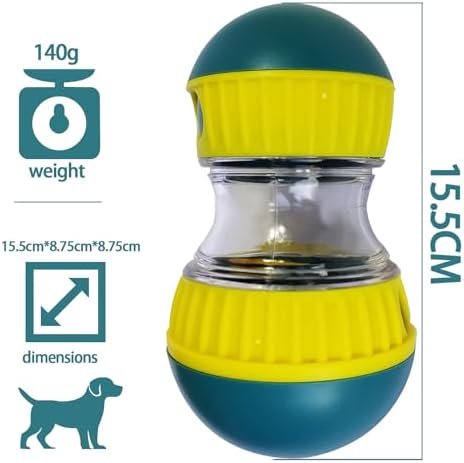 Dog Food Puzzle Toys, Adjustable Dog Treat Dispensing Dogs Toys, Interactive Chase Slow Feeder for Boredom and Stimulating, IQ Training for Small Medium Dogs