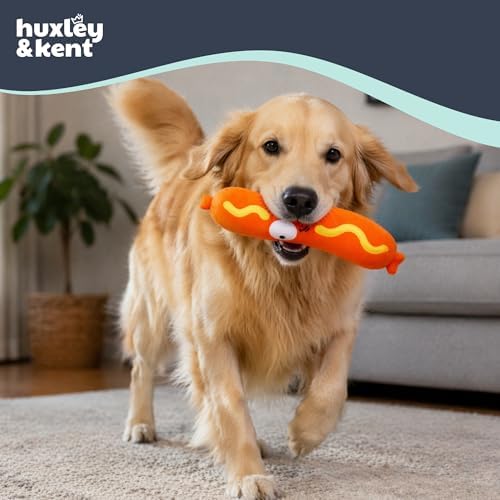Huxley & Kent Fetchies Plush Dog Toy, Sammy Sausage, Large