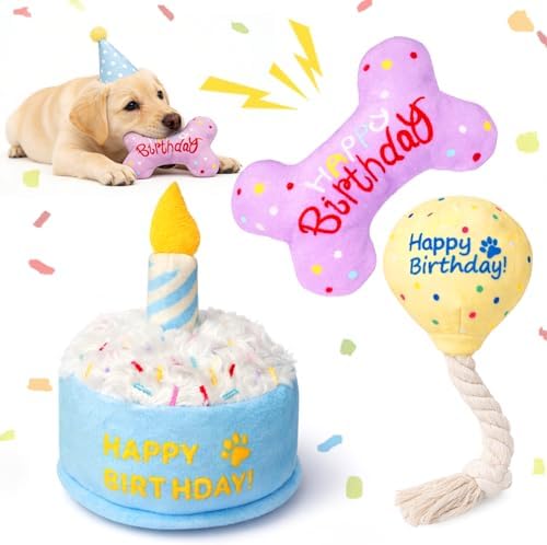 3-Pack Dog Birthday Toys