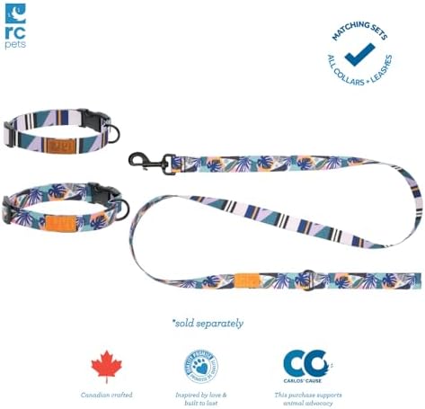 RC Pets Eco Clip Collar | Adjustable, Durable, Earth-Friendly | Medium, 1-Inch, Surfside