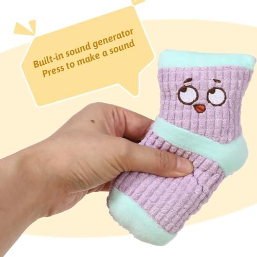 3 Pcs Dog Toy Funny Dog Chew Toys Plush Sock Interactive Toy Good for Dental Health Stuffed Socks Dogs Chewing Toys for Puppy Small Medium Dogs Chew Molar