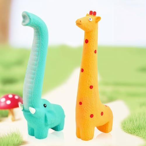 Dog Chew Toys for Aggressive Chewers, Cute Latex Giraffe Design