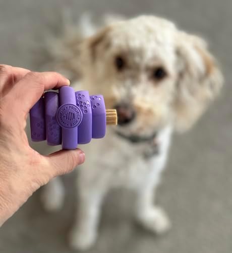 Hive Chew Toy for S/M Dogs – Purple/Calming Lavender Scent – Chew, Fetch, & Treat-Dispensing Enrichment Toy, Floats, Made in USA, Pairs with Hive Chew Sticks for S/M Dogs for Longer-Lasting Play