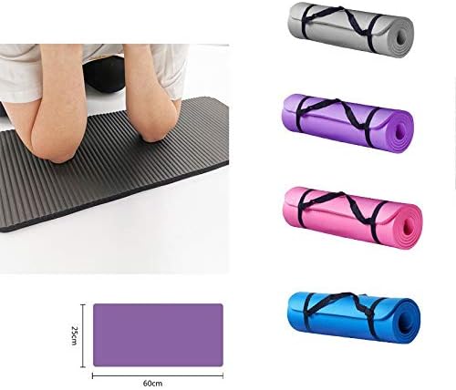 Non Slip Yoga Mat, Extra Thick TPE Exercise Mats for Home Workout with Carrying Strap, Durable Anti-Tear Fitness Mat for Pilates Stretching Gym