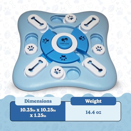 Dog Puzzle Food Feeder | Level 3 IQ Training Toy for Small/Medium/Large Dogs | Mental Enrichment & Aggressive Chewer Gift | Interactive Treat Puzzle -Blue