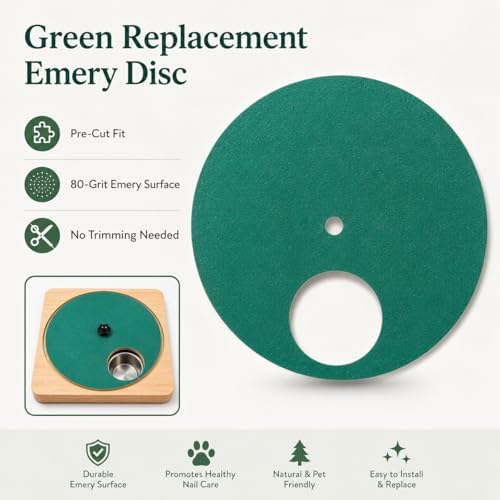 80 Grit Replacement Sandpaper for Dog Nail Scratch Board, Green Refill Pad