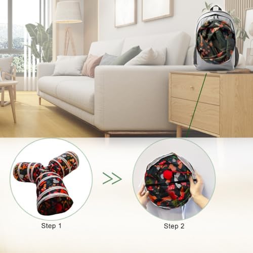 Cat Tunnel Tube Toys, 3 Ways Tunnels for Indoor Cats with Play Ball