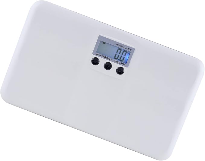 Digital Body Weight Bathroom Scale with Body Tape Measure and Round Corner Design, Large LCD Backlight Display, High Measurements