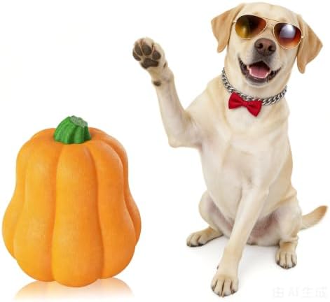 Halloween Dog Toys for Aggressive Chewers, Interactive Dog Pumpkin