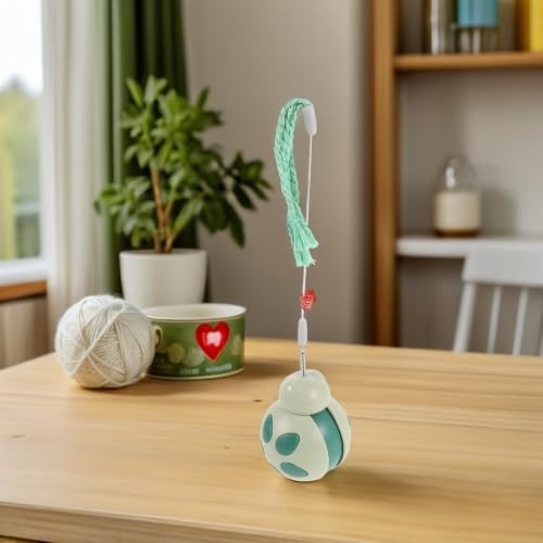 ABOOFAN Interactive Self-Leveling with Dispenser Bite-Resistant Treat Cat Puzzle Plastic Beetle Design and Function Fun for Enrichment Time Indoor and Outdoor Meal
