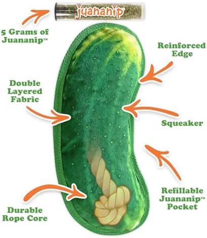 Doggijuana Dill Pickle & Chicken Wing Dog Toy Bundle | 2 Pack, Squeaky