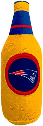 BEST PLUSH CAT TOY: NFL NEW ENGLAND PATRIOTS Complete Set of 3 piece Cat Toys filled with Fresh Catnip. Includes: 1 Helmet Cat Toy, 1 Football Cat Toy with Feathers & 1 Beer Bottle all with Team LOGOS