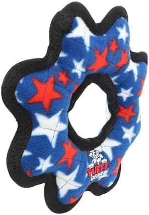 TUFFY® 2 Pack Gear Ring Medium Ultra Durable Plush Dog Toys