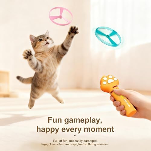 Rechargeable Flying Spinner Fetch Interactive Pet Toy with LED Lights