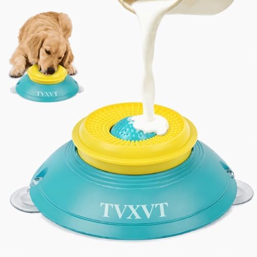 Rolling Lick Feeder Ball Bowl with Suction Cups Anti Slip Slow Feeder Interactive Puzzle Enrichment Toy for Dogs Cats Suitable for Wet Food Yogurt Bone Broth Nutrient Liquid (Green)
