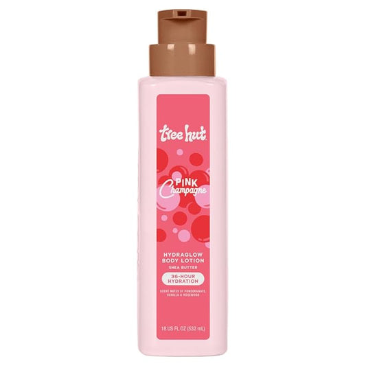 Tree Hut Hydraglow Body Lotion Pink Champagne, Mothers Day Gifts, Hydrating & Moisturizing Daily Body Lotion for Soft, Glowing Skin with Fruity Floral Scent, 18 fl oz