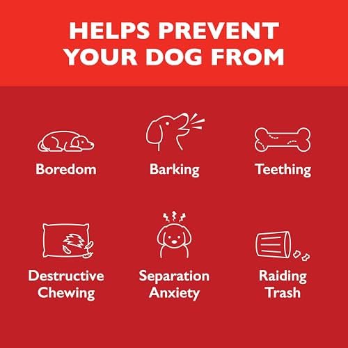 Chew King Supreme Durable Rubber Dog Toy for Aggressive Chewers, Treat-Dispensing Heavy-Duty Chew Toy with Safety Air Vent, Interactive Dog Toy for Training & Enrichment, Large 4.1" x 3.1"