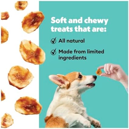 Bundle Dipped Slices Dog Treats, Banana with Chicken & Peanut Butter Flavor with Waste Bag Dispenser & Free Roll!