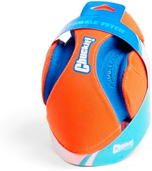 Chuckit! Fumble Fetch Dog Football, Small, Orange and Blue