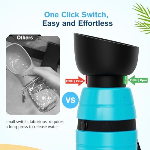 Pecute Portable Dog Water Bottle 29oz, Pet Walking Water Bottle