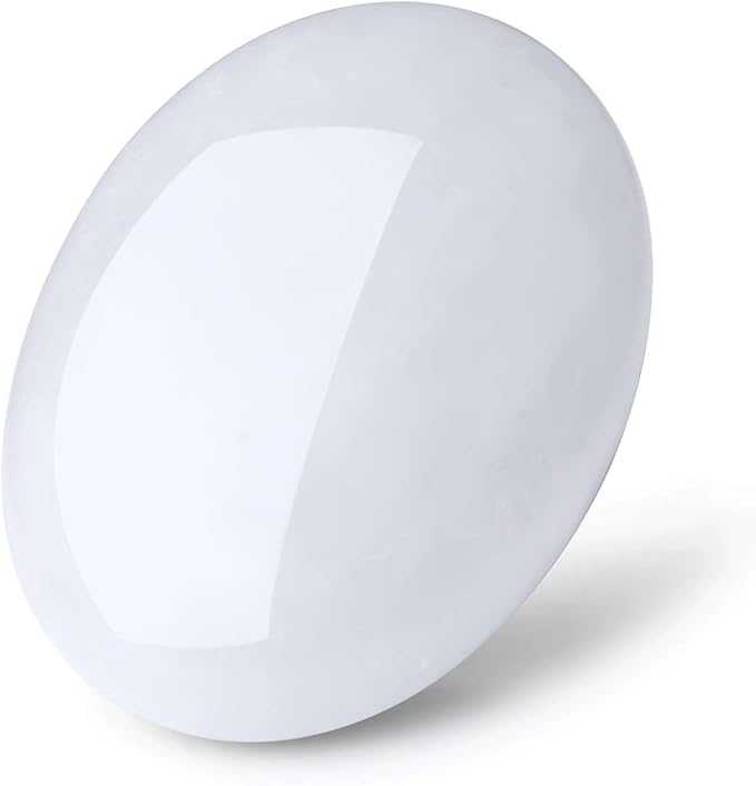 LAIDANLA Clear Quartz 2.4" Large Palm Stone Healing Crystals Natural Gemstones Calming Effects Energy Balancing Reiki Polished Worry Stone Cleansing Protection Anxiety Stress Relief Therapy 1PC