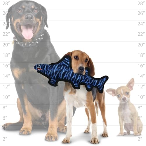 TUFFY® : 2 Pack Lobster Shark Dog Toy: Ultra Durable Plush Toy with Multiple Layers & Reinforced Seams, Washable and Floats, Original Construction