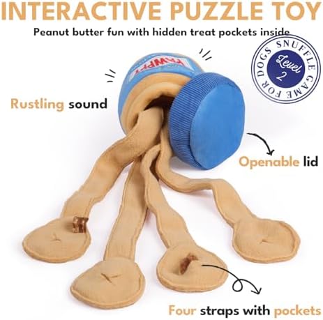 CHEWFFON Interactive Dog Enrichment Toy, Crinkle & Snuffle Puppy Toys