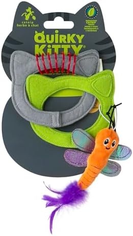 Quirky Kitty Kitty Connects Interactive Cat Toy With Felt Rings And Catnip Dragonfly