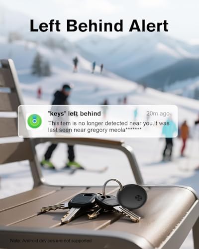 Smart Mini Tracker Tag Item Finder 4Pack [ MFi Certified ] | Compatible with Apple Find My APP (iOS Only), Replaceable Battery, Suitable for Luggage, Bags, Wallets, Backpacks, Keys