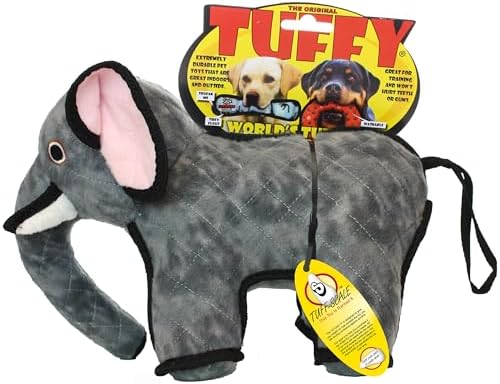 TUFFY® - 2 Pack Original : Elephant Dog Toy : : Ultra Durable Plush Toy with Multiple Layers & Reinforced Seams, Washable and Floats, Original Construction