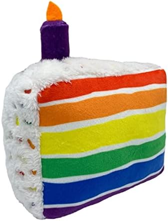 Huxley & Kent Power Plush Squeaky Dog Toy, Funfetti Cake, Large