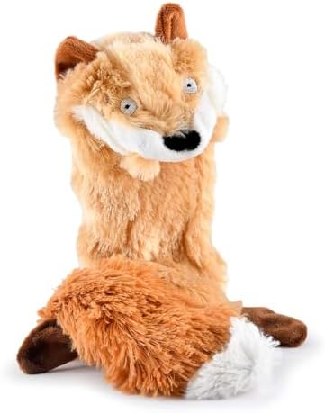 Jeffers Pet Thinnies, 21" | Unstuffed with Squeaker and Rope | Fox